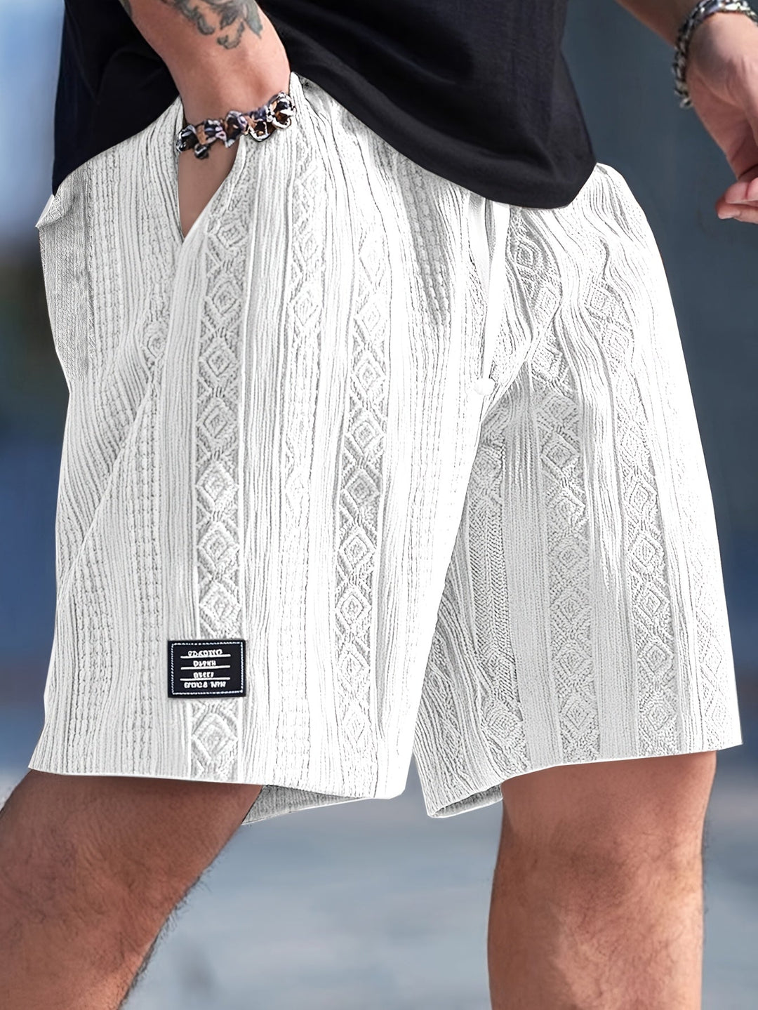 Eric | Shorts premium in maglia testurizzata