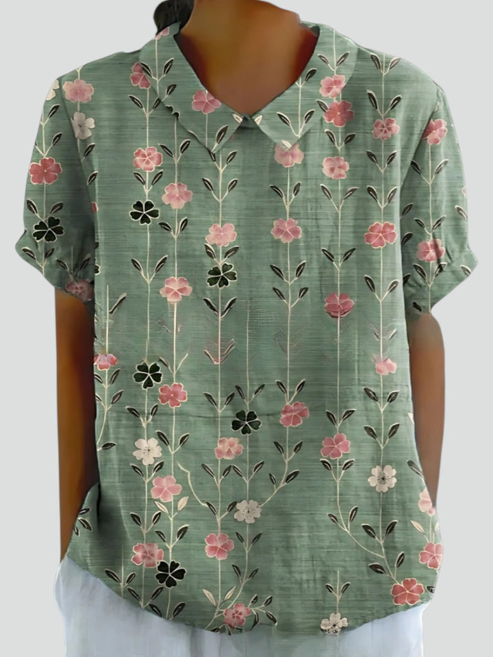 Lina™ | Blusa in Lino Floreale