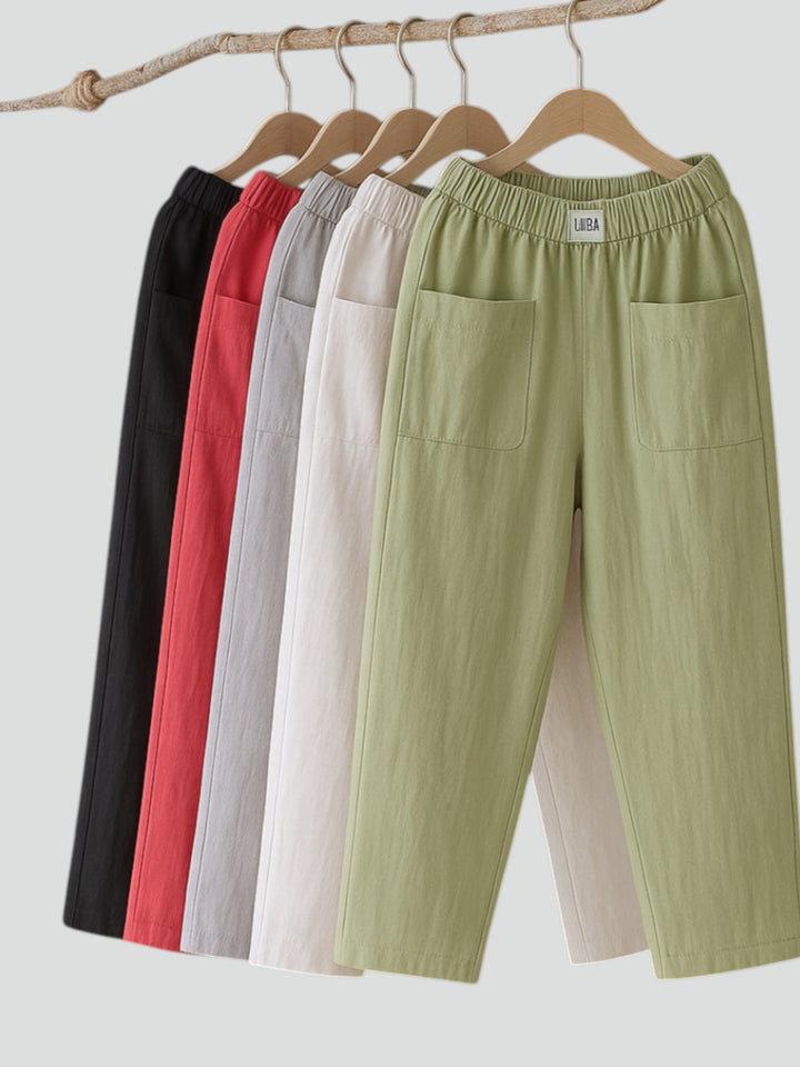 Erika™ | Pantaloni Casual in Cotone e Lino con Elastico in Vita