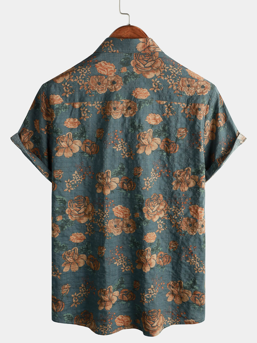 Camicia da uomo retro vacanza a maniche corte