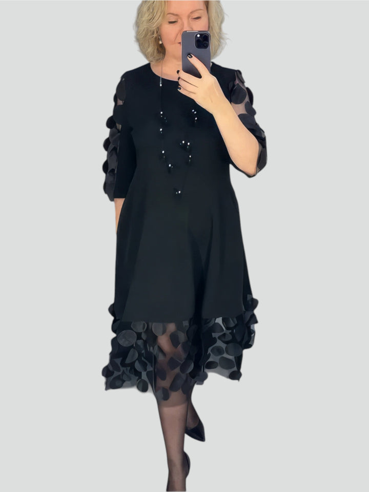 Robe lunga oversize con decorazione