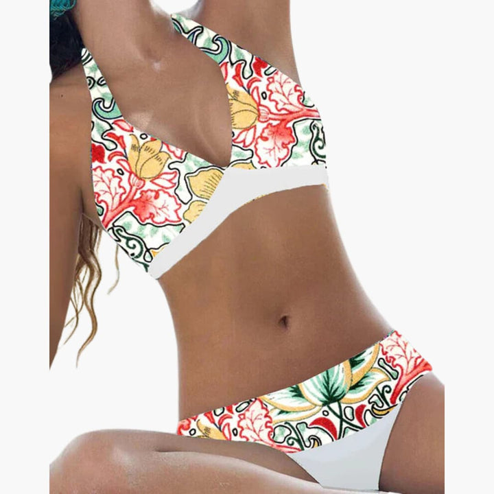 Bikini Senza Schienale - Costumi da Bagno Due Pezzi con Scollo Halter per Donna
