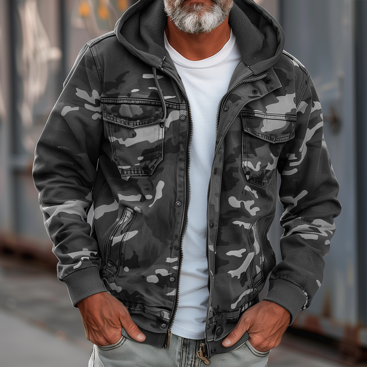 Fabian™ - Giacca Cargo Camouflage da Uomo - Con Cappuccio e Design a Multi-Tasche
