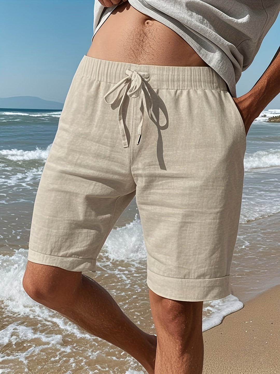 Colin | Pantaloni Corti in Lino per Spiaggia