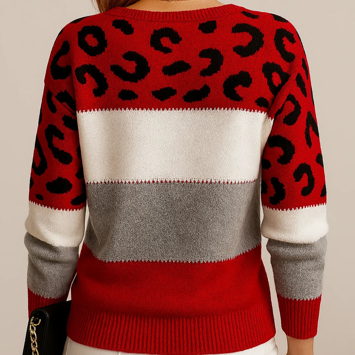 Pascaline | Maglione Casual con Stampa Leopardata