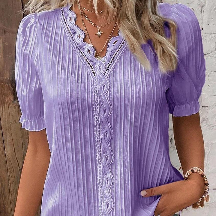 Alice™ | Blusa Donna Bianca con Pizzo