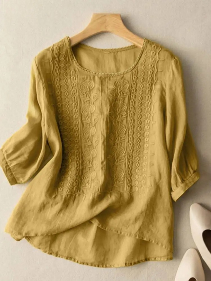 Firenze™ | Blusa Boho Ricamata in Cotone (Vestibilità Piccola)