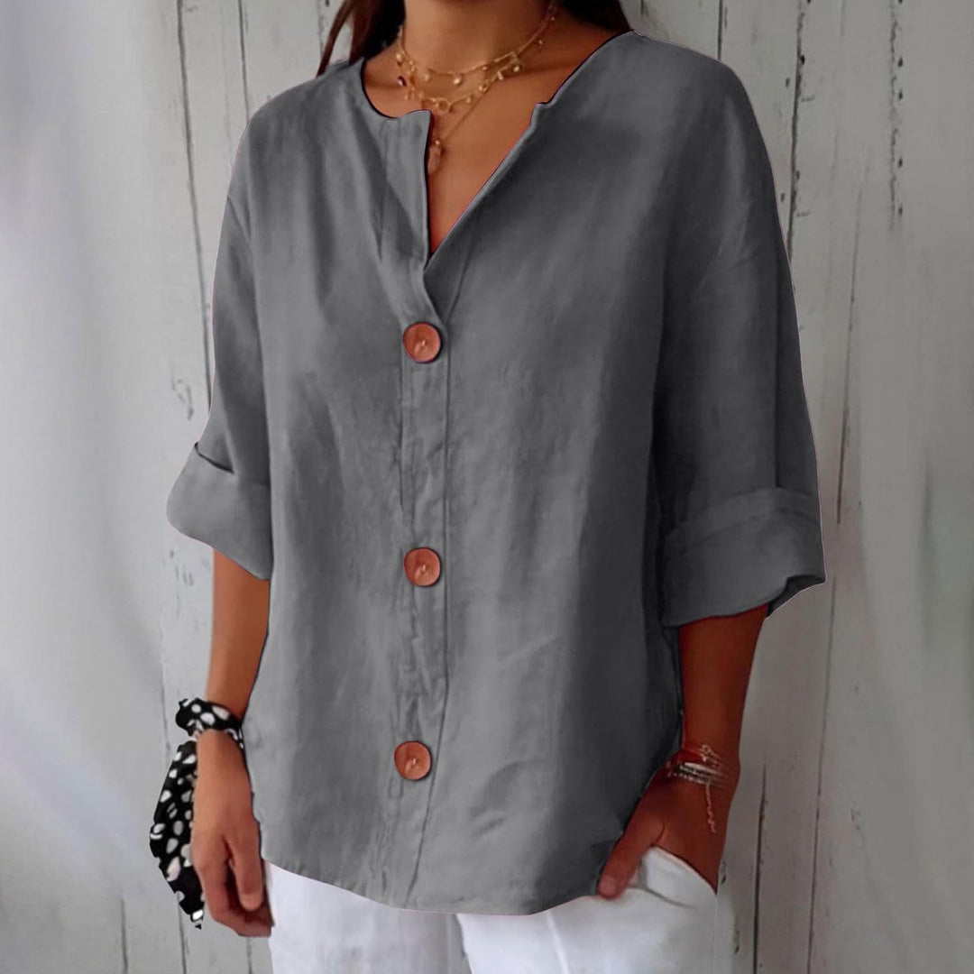 Clara™ | Blusa in Lino Casual