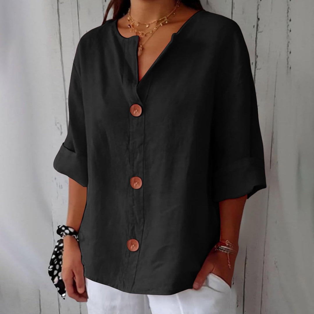 Clara™ | Blusa in Lino Casual