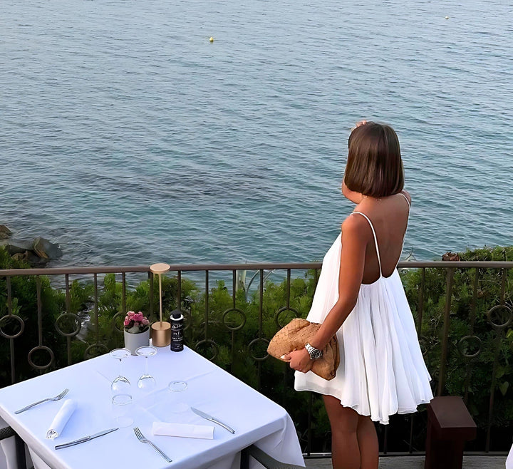 Mio™ | Abito mini elegante con schiena scoperta