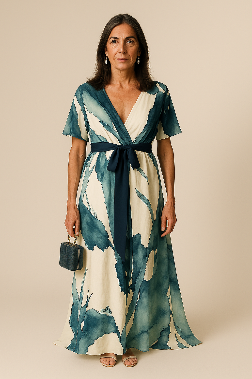 Lusso Vita™ | Abito Lungo Effetto Acquerello