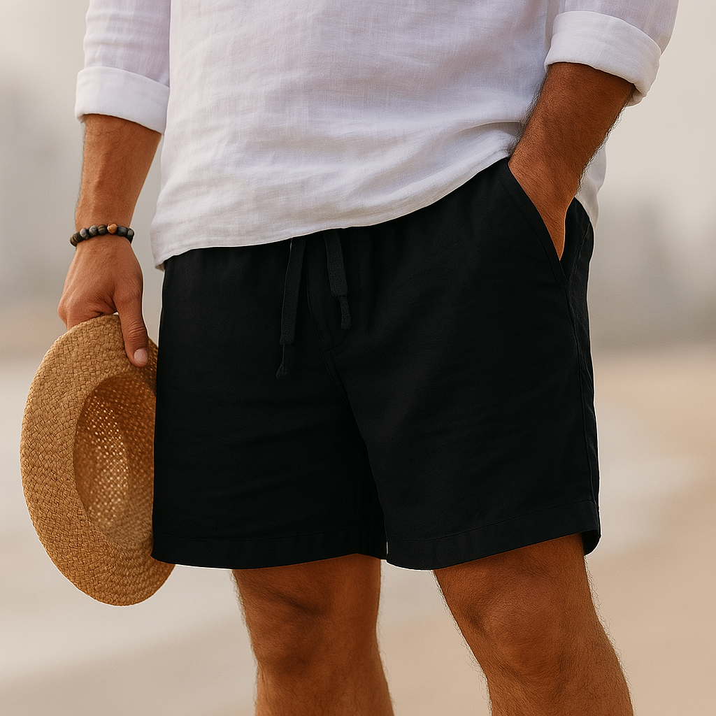 Edward | Pantaloni Corti Estivi in Mistura di Lino Premium