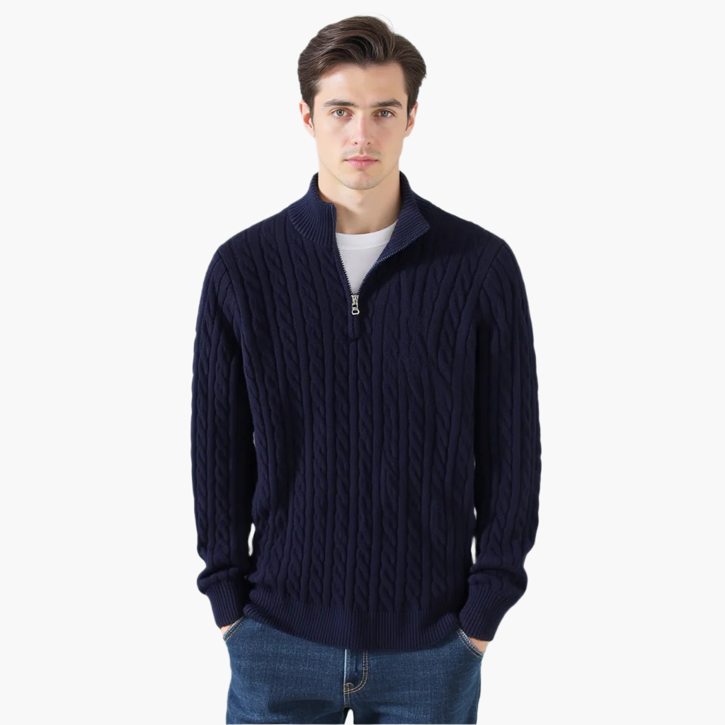 Giuseppe™ - Pullover di lusso in maglia con zip