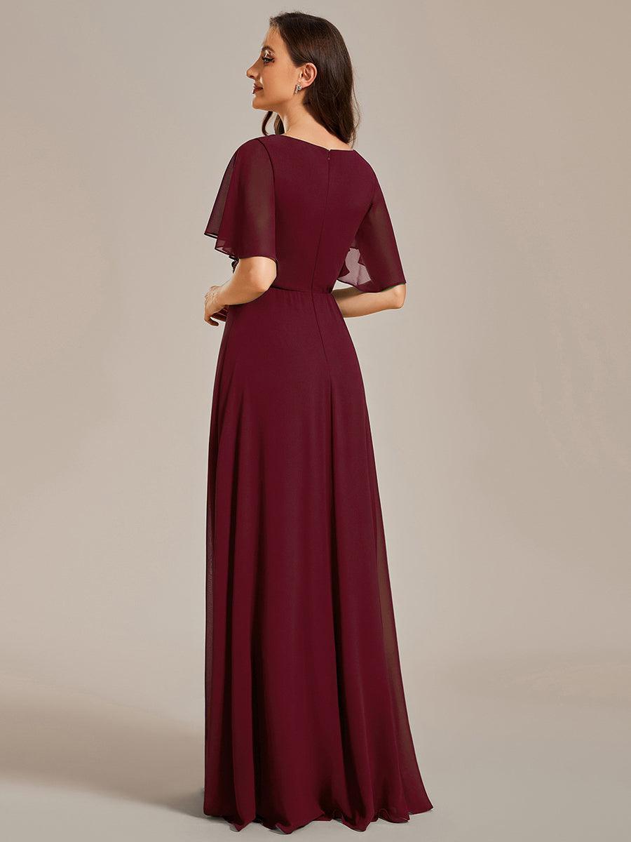 ever IVYROSE|Abito da sera elegante in chiffon di seta con maniche fluttuanti