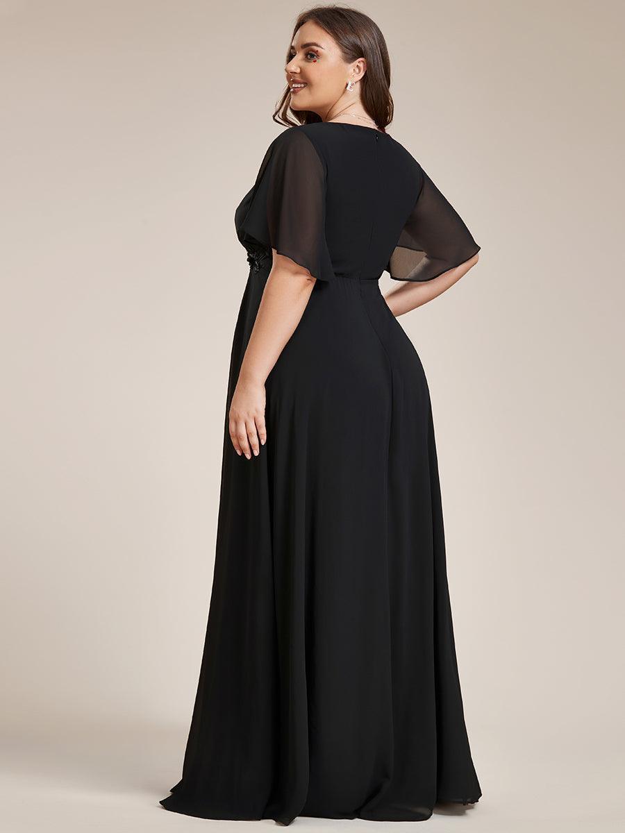 ever IVYROSE|Abito da sera elegante in chiffon di seta con maniche fluttuanti
