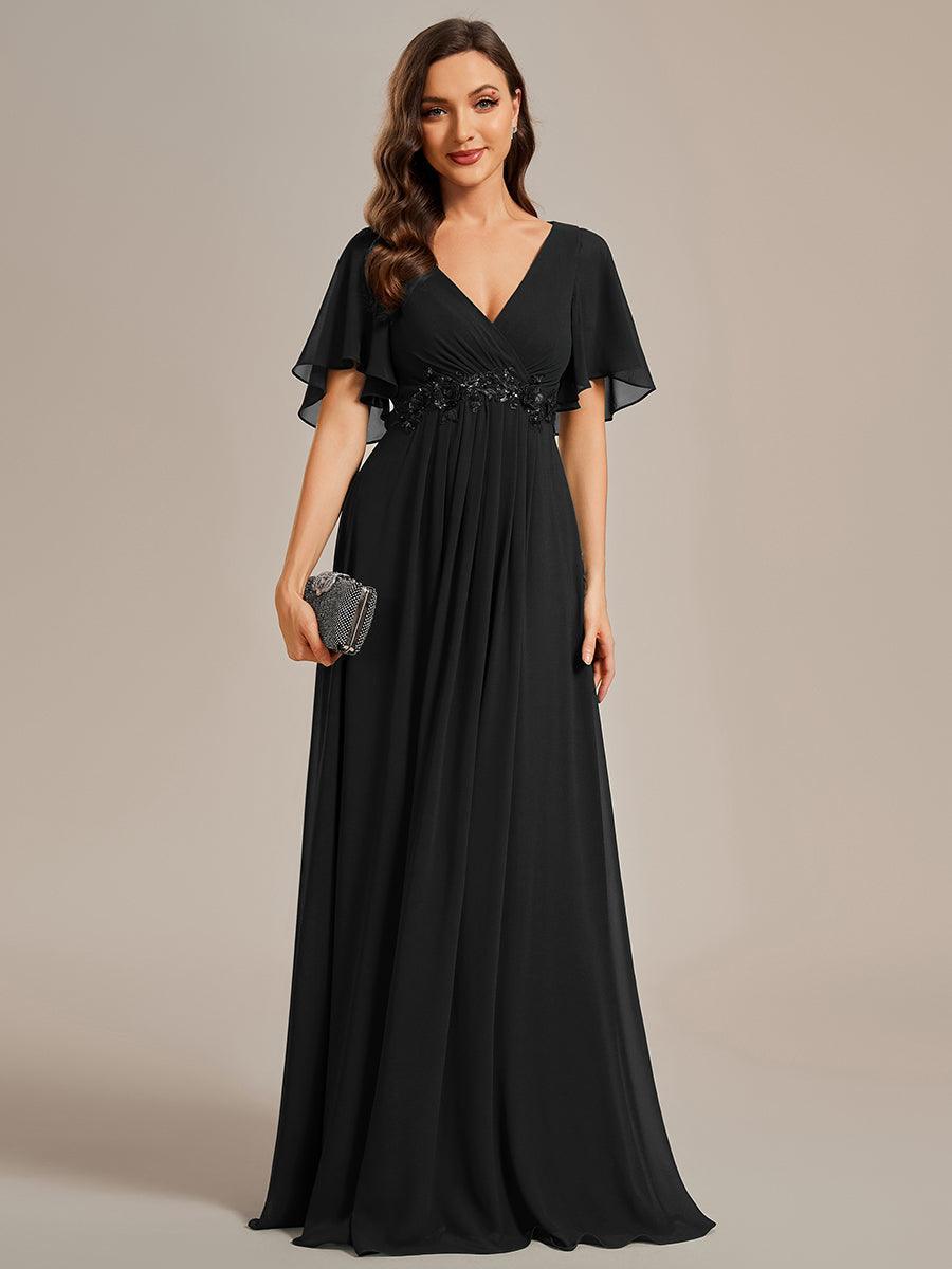 ever IVYROSE|Abito da sera elegante in chiffon di seta con maniche fluttuanti