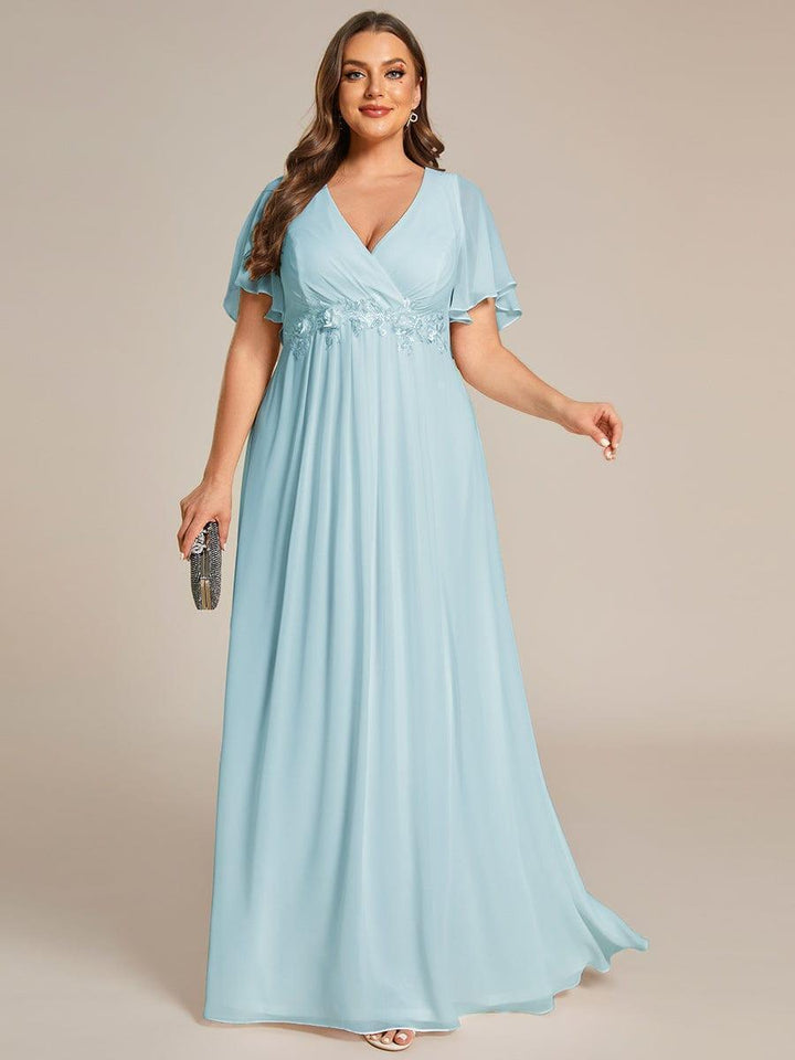 ever IVYROSE|Abito da sera elegante in chiffon di seta con maniche fluttuanti