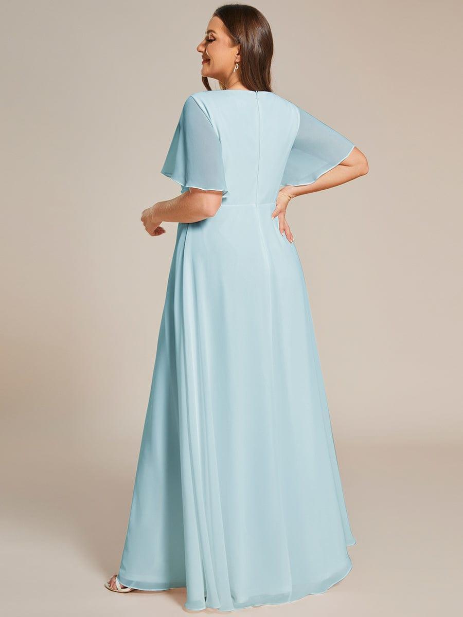 ever IVYROSE|Abito da sera elegante in chiffon di seta con maniche fluttuanti
