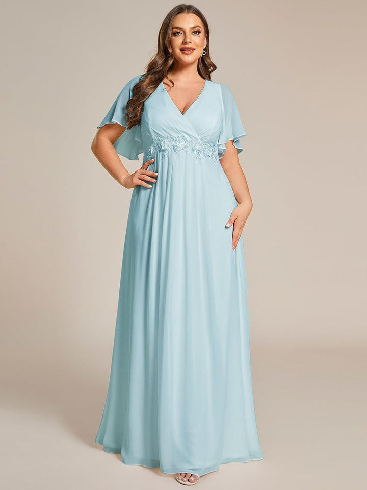 ever IVYROSE|Abito da sera elegante in chiffon di seta con maniche fluttuanti