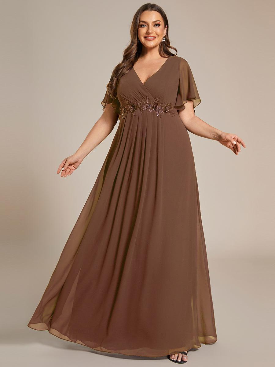 ever IVYROSE|Abito da sera elegante in chiffon di seta con maniche fluttuanti