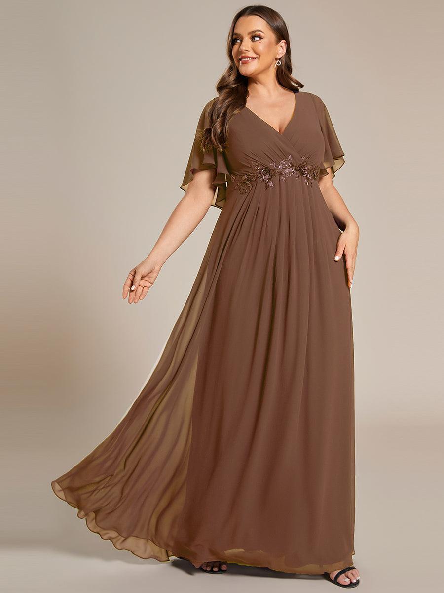 ever IVYROSE|Abito da sera elegante in chiffon di seta con maniche fluttuanti