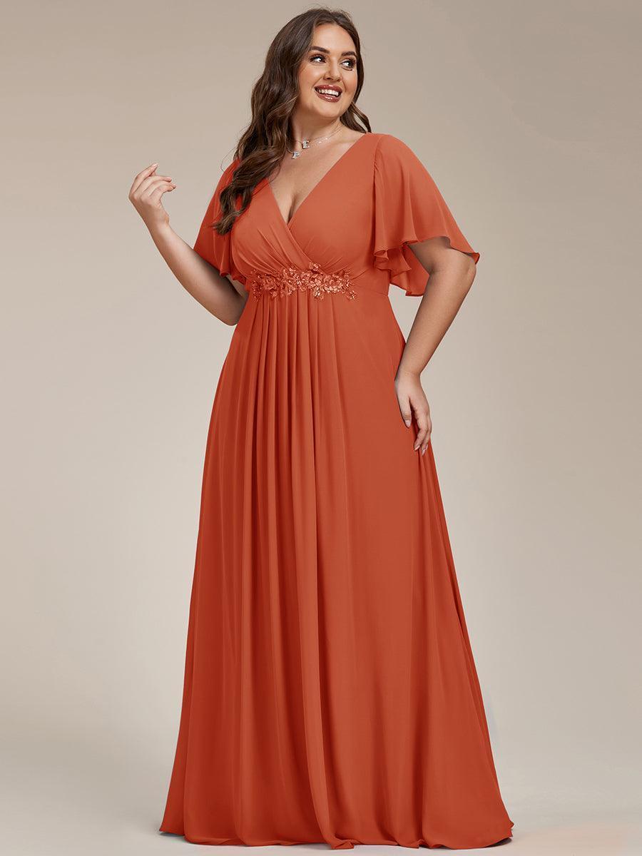 ever IVYROSE|Abito da sera elegante in chiffon di seta con maniche fluttuanti