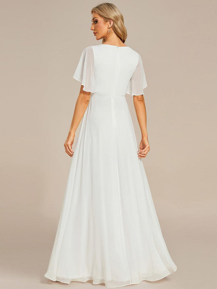 ever IVYROSE|Abito da sera elegante in chiffon di seta con maniche fluttuanti