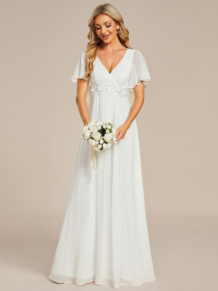 ever IVYROSE|Abito da sera elegante in chiffon di seta con maniche fluttuanti