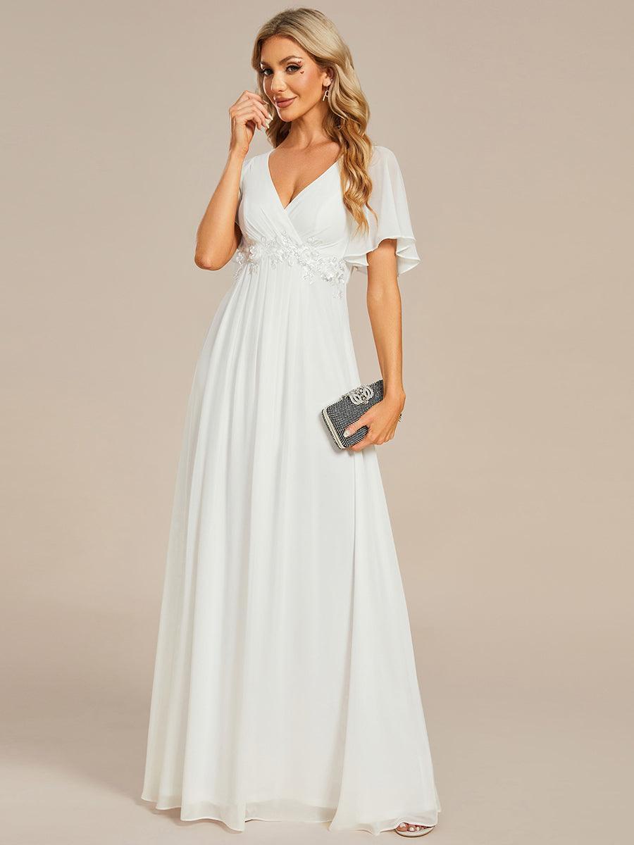 ever IVYROSE|Abito da sera elegante in chiffon di seta con maniche fluttuanti