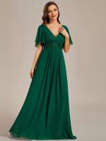 ever IVYROSE|Abito da sera elegante in chiffon di seta con maniche fluttuanti