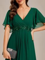 ever IVYROSE|Abito da sera elegante in chiffon di seta con maniche fluttuanti
