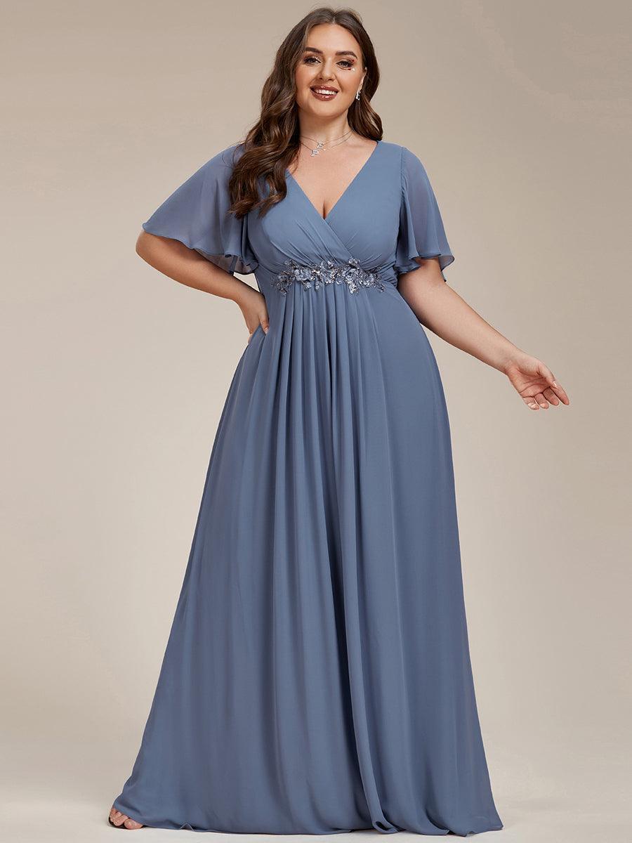 ever IVYROSE|Abito da sera elegante in chiffon di seta con maniche fluttuanti