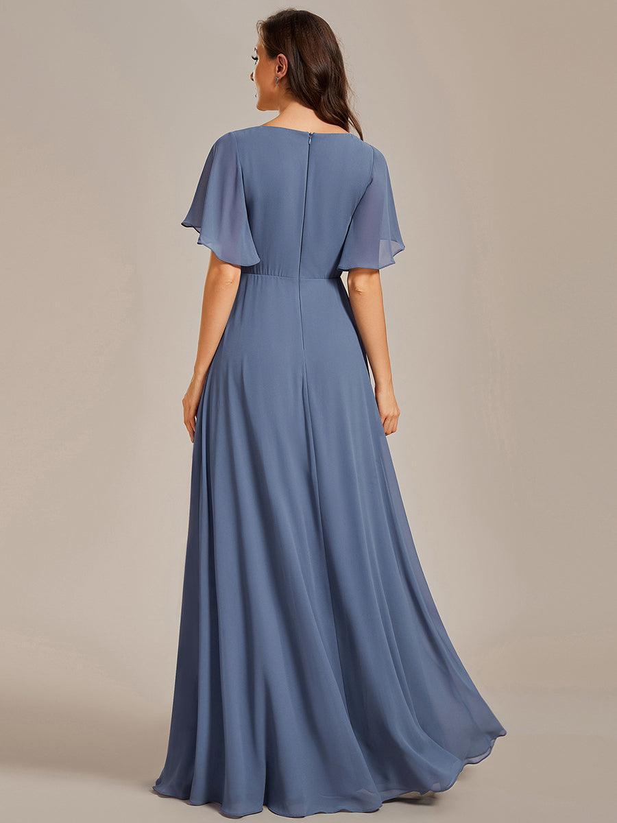 ever IVYROSE|Abito da sera elegante in chiffon di seta con maniche fluttuanti