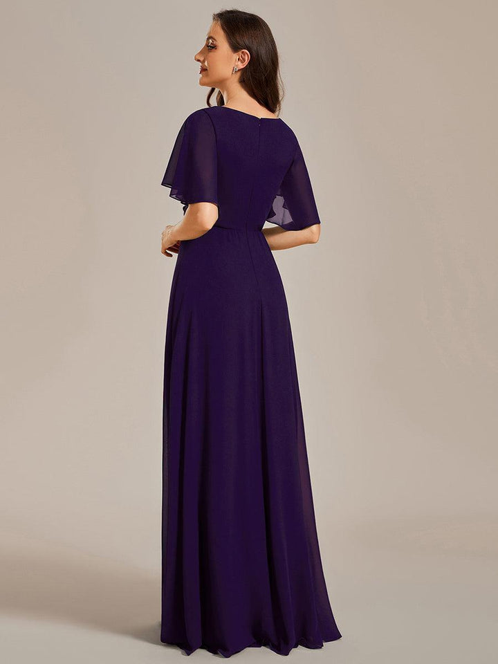 ever IVYROSE|Abito da sera elegante in chiffon di seta con maniche fluttuanti