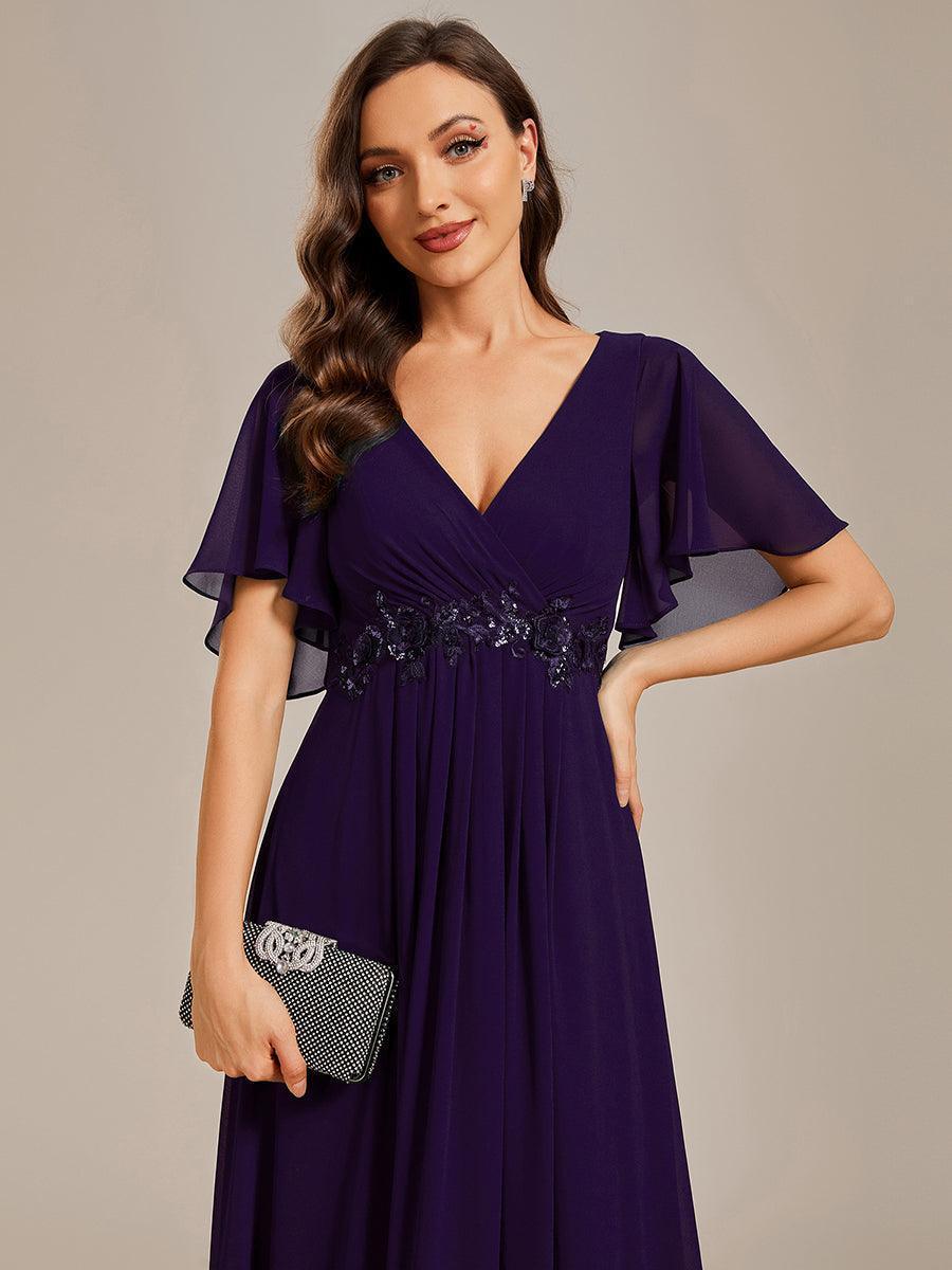 ever IVYROSE|Abito da sera elegante in chiffon di seta con maniche fluttuanti