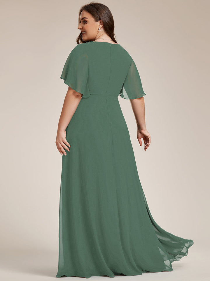 ever IVYROSE|Abito da sera elegante in chiffon di seta con maniche fluttuanti