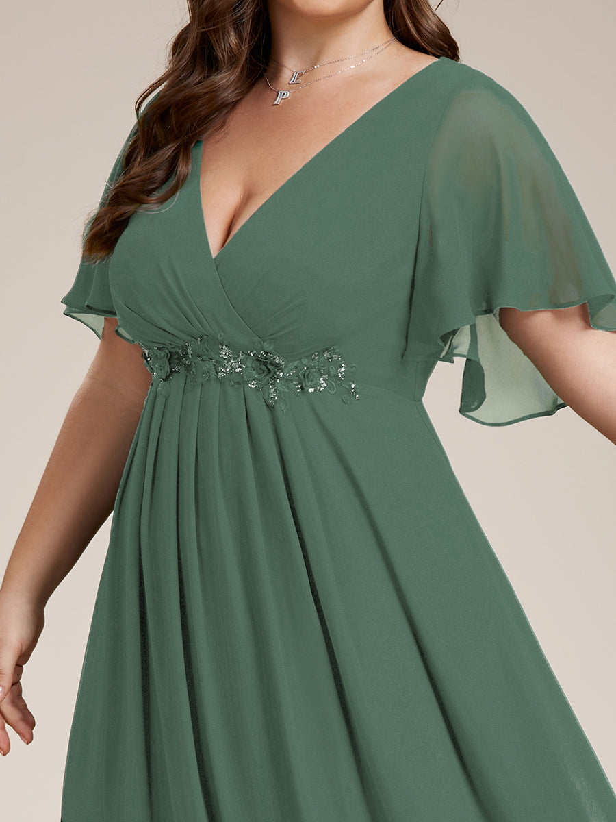 ever IVYROSE|Abito da sera elegante in chiffon di seta con maniche fluttuanti