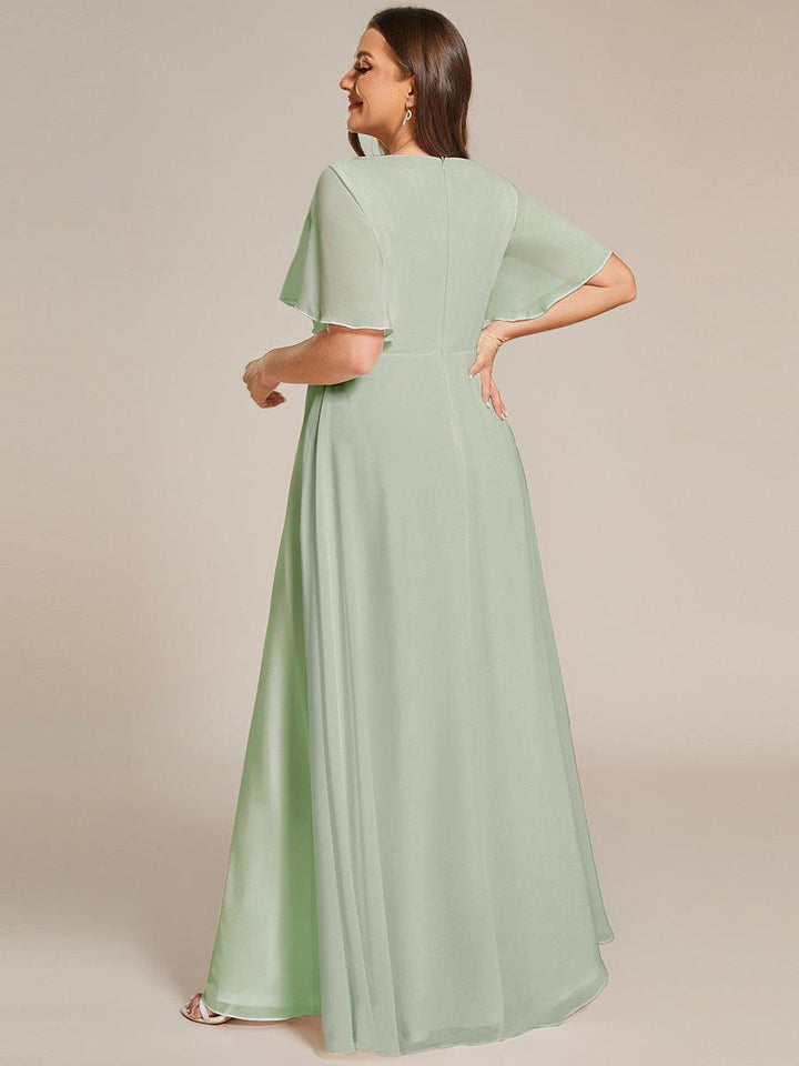 ever IVYROSE|Abito da sera elegante in chiffon di seta con maniche fluttuanti