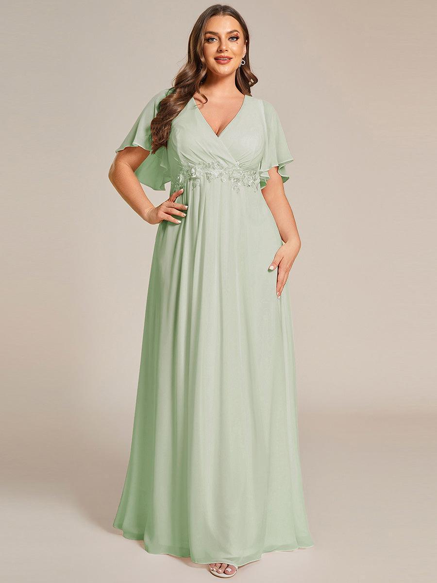 ever IVYROSE|Abito da sera elegante in chiffon di seta con maniche fluttuanti