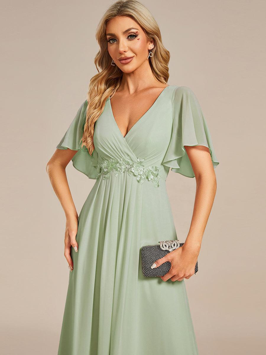 ever IVYROSE|Abito da sera elegante in chiffon di seta con maniche fluttuanti