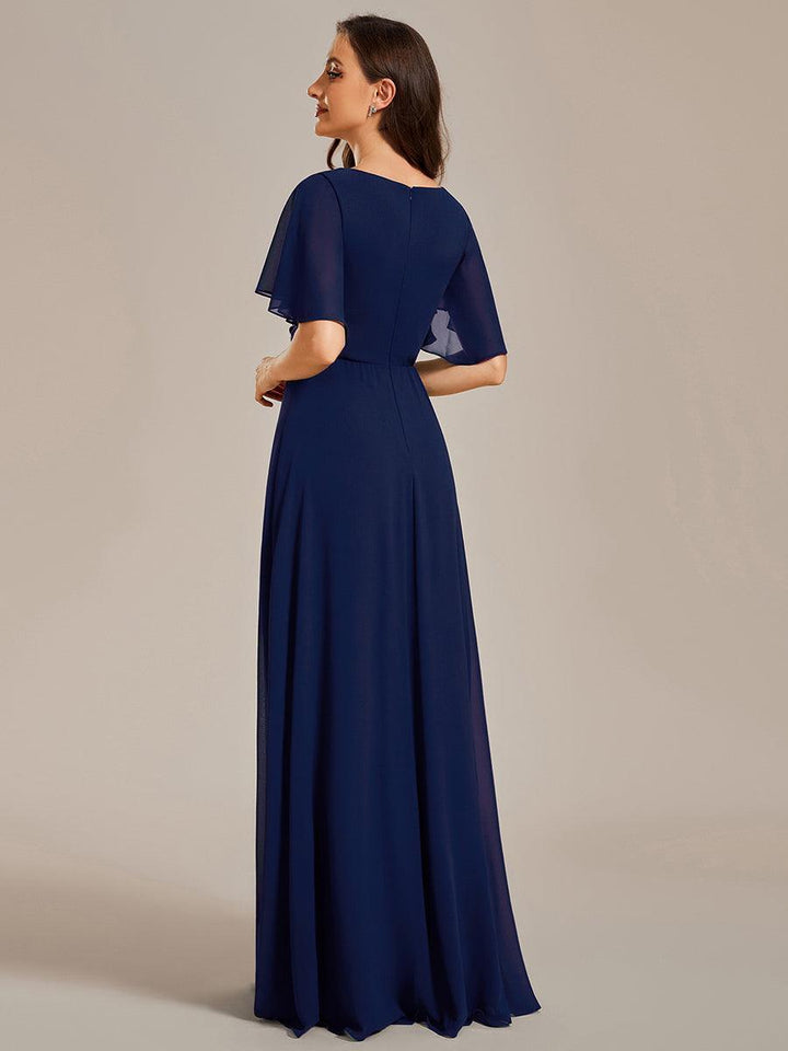ever IVYROSE|Abito da sera elegante in chiffon di seta con maniche fluttuanti