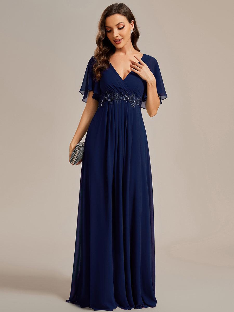ever IVYROSE|Abito da sera elegante in chiffon di seta con maniche fluttuanti