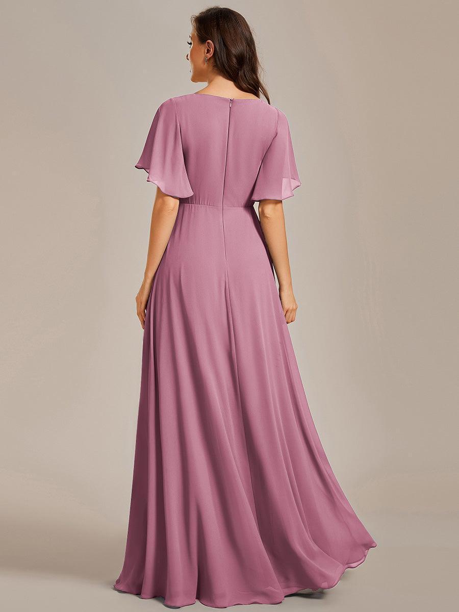 ever IVYROSE|Abito da sera elegante in chiffon di seta con maniche fluttuanti