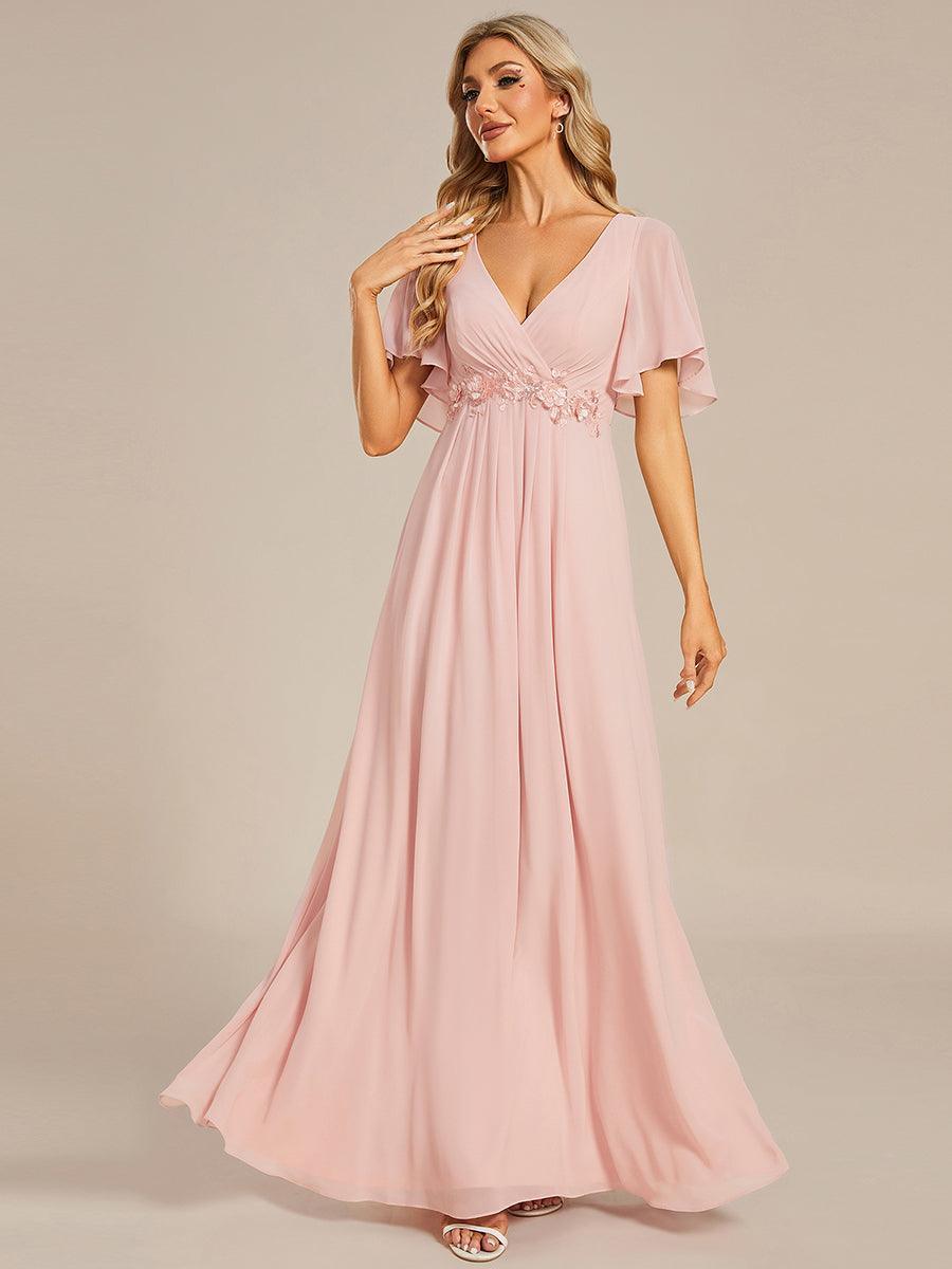 ever IVYROSE|Abito da sera elegante in chiffon di seta con maniche fluttuanti
