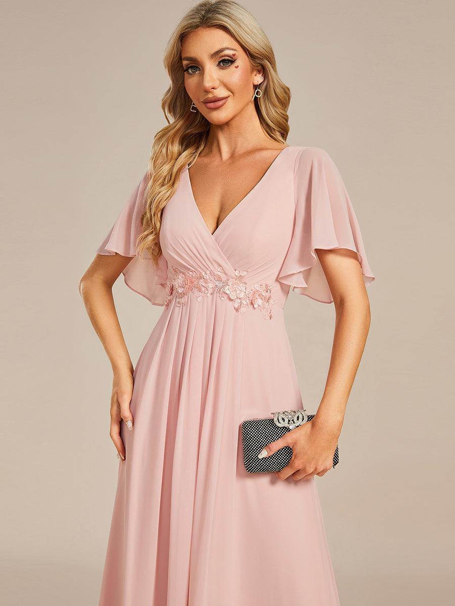 ever IVYROSE|Abito da sera elegante in chiffon di seta con maniche fluttuanti