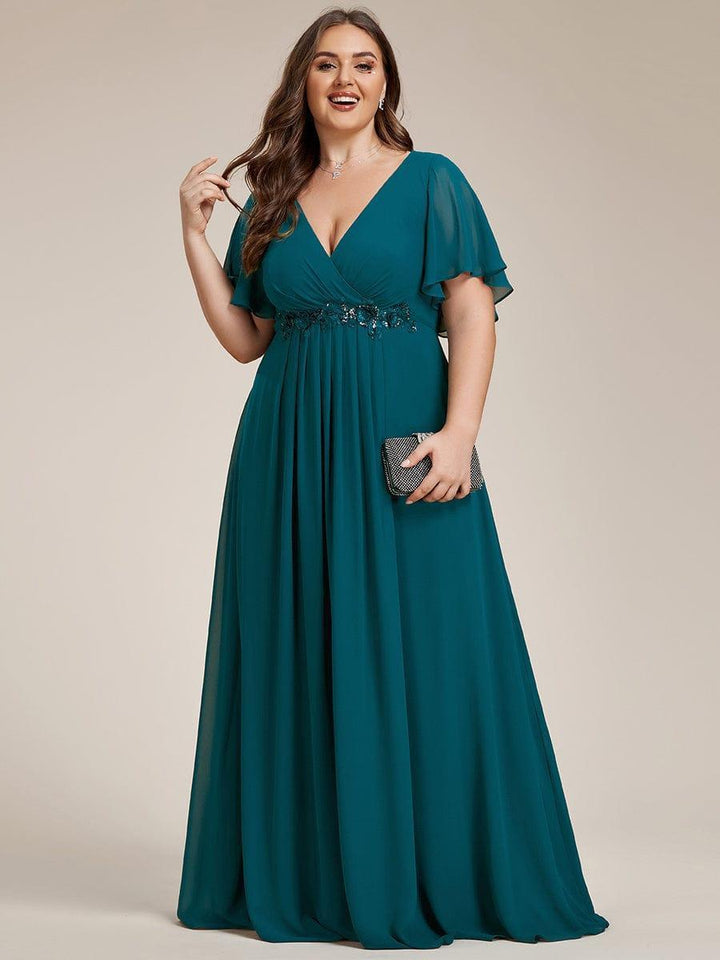 ever IVYROSE|Abito da sera elegante in chiffon di seta con maniche fluttuanti