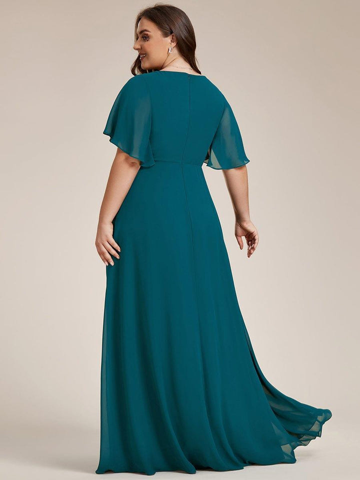 ever IVYROSE|Abito da sera elegante in chiffon di seta con maniche fluttuanti