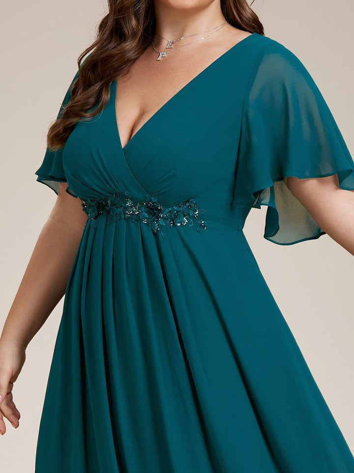 ever IVYROSE|Abito da sera elegante in chiffon di seta con maniche fluttuanti