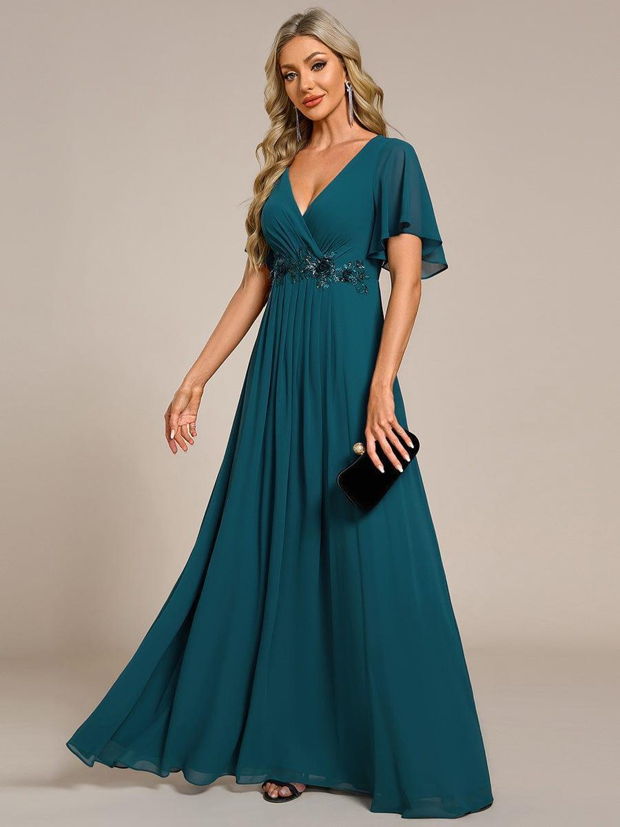 ever IVYROSE|Abito da sera elegante in chiffon di seta con maniche fluttuanti