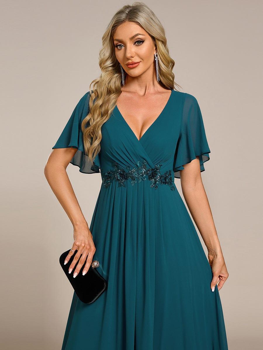 ever IVYROSE|Abito da sera elegante in chiffon di seta con maniche fluttuanti